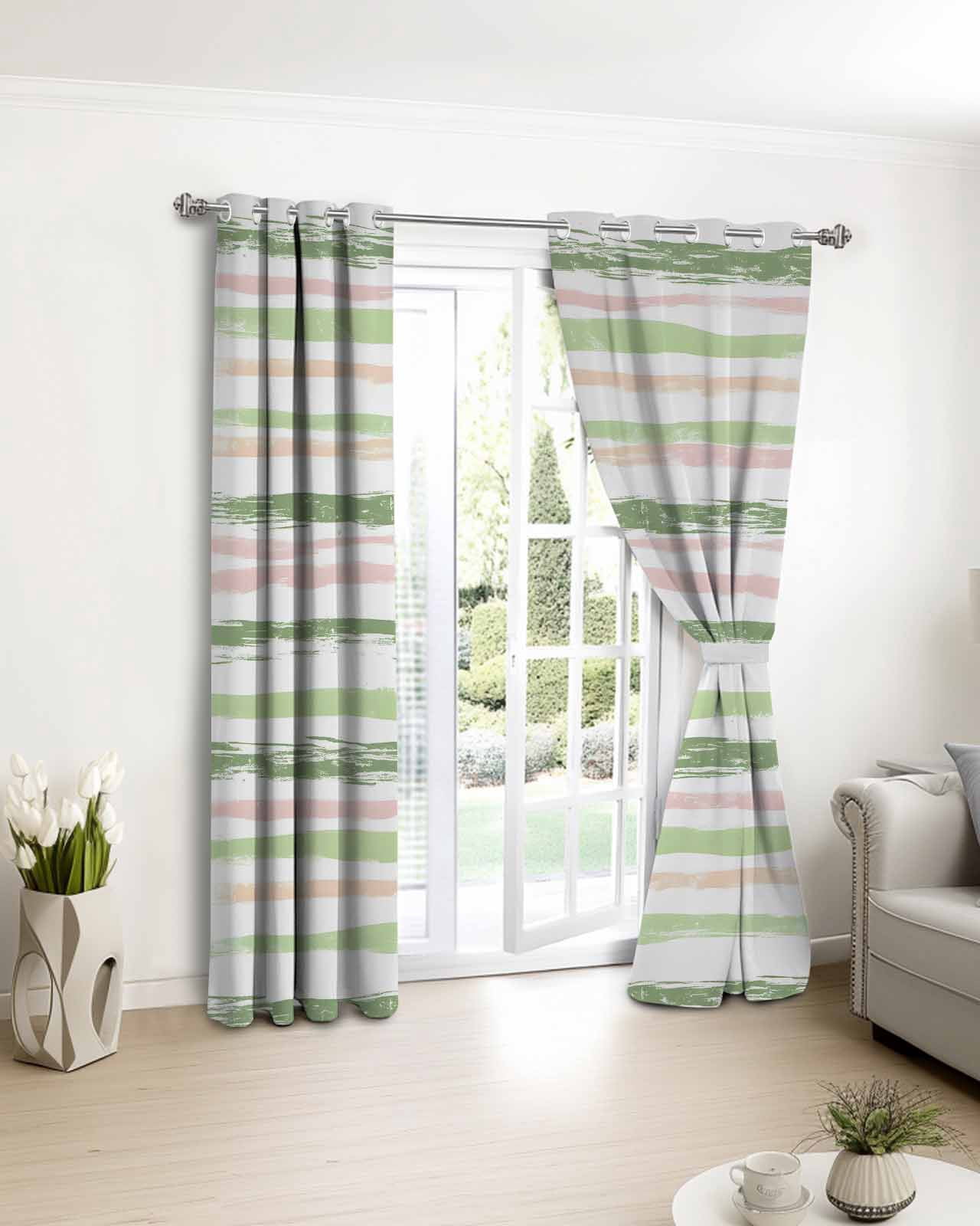 Blackout Curtains 45 Inches Long for Bedroom, Thermal Insulated Room Darkening Black Out Window Curtain Panels Grommet Drapes for Living Room