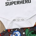thumbnail image 5 of Newborn Boy Romper+Long Pants+Hat 3PCS Outfit Set, 5 of 5
