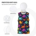 thumbnail image 3 of Xecao Colorful Dinosaur print basketball shirt for both men and women, a unisex basketball jersey perfect for theme parties-Medium, 3 of 6