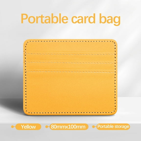 Multi-Slot Leather RFID Blocking Card Wallet, Large Capacity Leather Wallet with Multiple Card Slots for Bank, ID, and Membership Cards, Stylish and Compact Design