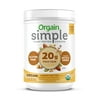 Orgain Simple Organic Plant Protein Powder, Peanut Butter - 20g of Protein, Vegan, Made with Fewer Ingredients and Without Dairy, Gluten and Stevia, Kosher, Non-GMO, 1.25 Lb (Packaging May Vary)