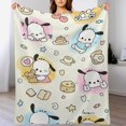 thumbnail image 4 of Manta Pochacco de tela de superficie vertical súper suave de varios tamaños, acogedora y cálida, adecuada para cama, sofá, campamento, viajes, para todas las estaciones, liviana y compacta de 50 x 70, 4 of 8