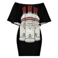 thumbnail image 6 of Smirnoff Vodka Alcohol Glass Bottle Women's Off The Shoulder Ruffles Summer Wedding Guest Loose Casual Party Beach Dress, 6 of 9