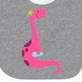 thumbnail image 4 of Inktastic Cute Pink Dinosaur Girls Baby Bib, 4 of 4