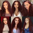 thumbnail image 2 of Hair Bundles HuxoWax Color #33, marrón rojizo, ondulado, 60 cm, 2 of 5