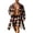 A-Brick Red1843, variant on Men Stripe Print Robe Set Open Front Long Sleeve Bathrobe Short Pant Sleepwear