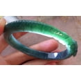 thumbnail image 4 of Certified Icy Green Burma Natural A JADE Jadeite Dragon Bangle Bracelet 57 mm 655805 TN, 4 of 14
