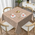 thumbnail image 2 of Zufioo Beige Sparkling Glitter Print Square Decorative Tablecloth, Wrinkle-resistant, Waterproof and Oil-resistant Tablecloth Coffee Table Cloth, Suitable for Restaurants-54"x54", 2 of 8