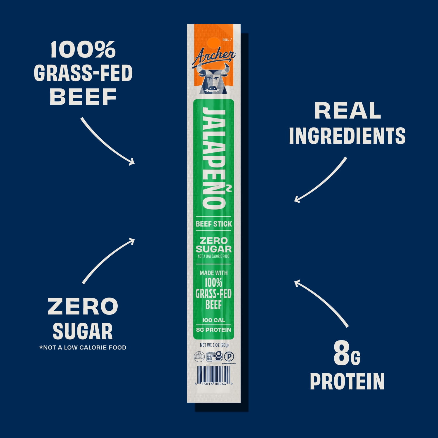 Archer Jalapeno Beef Sticks - 18ct