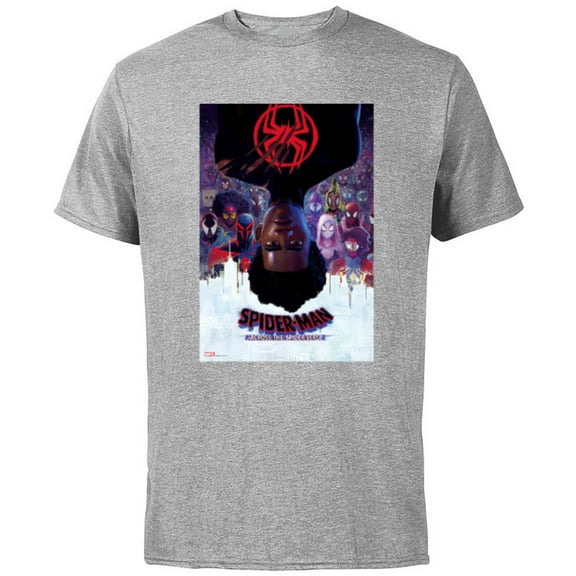 Marvel Spider-Man: Across the Spider-Verse Theatrical Poster - Short Sleeve Cotton T-Shirt for Adults - Customized-Athletic Heather