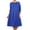 Royal Blue, variant on Women's Plus Size Casual 3/4 Sleeves Basic A-Line Pleated Solid Midi Dress