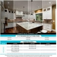 thumbnail image 6 of Luxrite 6 inch Ultra Thin LED Recessed Light with J-Box 12W 5 Color Options Dimmable 1000 Lumens Black Trim 4-Pack, 6 of 8