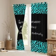 thumbnail image 3 of jejeloiu Inspirational Quote Theme Curtains Pack of 2 (42x84 Each),Wild Zebra Stripes Curtains Blackout,Cyan Black Bedroom Curtains For Girls Boys,Microfiber Bedroom Decor, 3 of 6