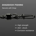 thumbnail image 6 of Fishing Swivel Snaps, 210pcs Rolling Barrel Swivel with Nice Snap Fishing Line Connector Fishing Tackle Kit for Saltwater Freshwater, 6 of 7