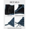 thumbnail image 4 of Charmo Womens Tankini Tops Only Ruched Tummy Control Sporty Swimsuit Tops Tie-Side Drawstrings Bathing Suit Tops (No Bottom), 4 of 9