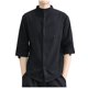 thumbnail image 2 of pstuiky Camisas de vestir de manga corta para hombre, Camisa informal de manga corta con cuello alto y botones para hombre, color liso camisas casuales para hombre xxxxxl, 2 of 5