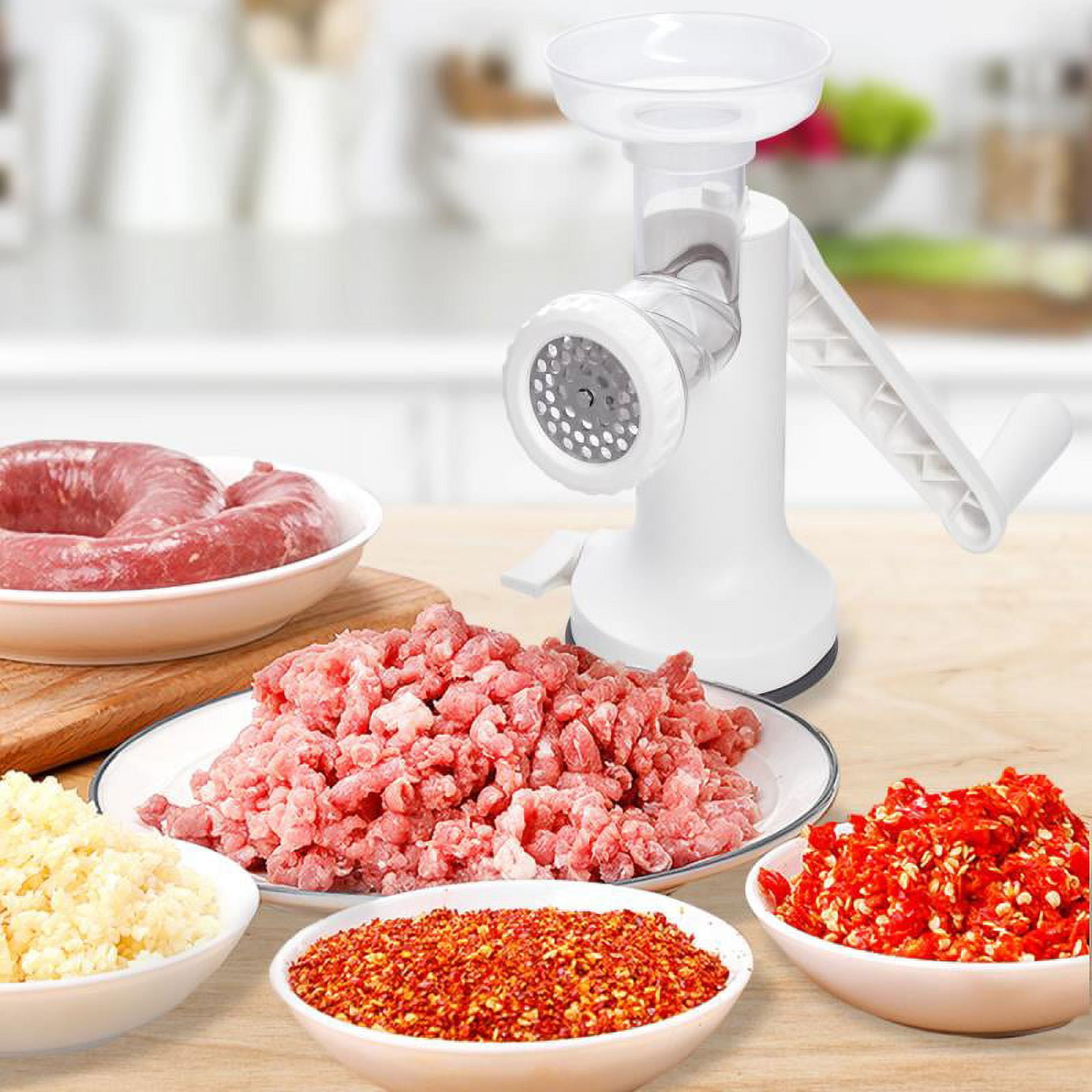 Meat Grinder Electric, Stainless Steel, HOUSNAT 3 in 1 Meat Grinder Heavy  Duty with 2 Blades and 3 Plates, Sausage Stuffer Tube & Kubbe Kit, Home