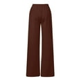 thumbnail image 4 of Girls Pants Girl'S Bowknot Baggy Sweatpants Lightweight Straight Leg Athletic Pants With Pockets Brown 10-11 Years, 4 of 6