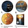 thumbnail image 3 of Designart "Golden Hour Glow Yellow Canal Serenity I" Landscape & Nature Floater Framed Canvas Print, 3 of 7