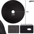 thumbnail image 2 of Tutuviw 4 Pack Reusable Tree Mulch Ring, 24.4in Non-Woven Tree Protector Mat, Plant Root Protection, Tree Ring Weed Fabric Cover with 16 Pcs Stakes Staples for Landscape Control, 2 of 7