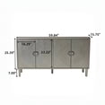 thumbnail image 2 of Stylish and Functional 4-Door Storage Cabinet with Pine Legs and MDF for Living Room Bedroom,and Kitchen, Champagne, 2 of 7