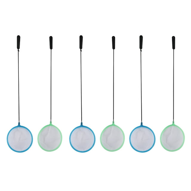 CIMAXIC Filet de Pêche avec Maille Ferme et Poignée Antidérapante pour Accessoires d'Aquarium Idéal pour Usage Familial 20 Pcs Petit Rond Couleur Assortie,12.01"X2.76"X0.39 Pouces