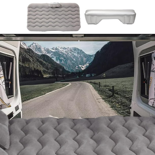 Colchón de aire perfecl Cojín inflable cama para dormir con Bomba sofá de aire gris