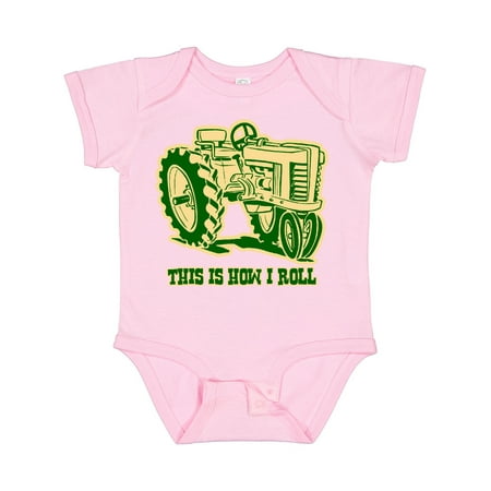 

Inktastic This is How I Roll Tractor GRN Gift Baby Boy or Baby Girl Bodysuit