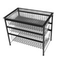 thumbnail image 4 of Estante de almacenamiento con cesta deslizante Macarena para utensilios de cocina Negro, 4 of 8