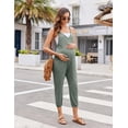 thumbnail image 3 of Ekouaer Jumpsuits for Women Sleeveless Spaghetti Strap Ribbed Overall Jumpsuit V Neck Summer Romper with Pockets 2026, 3 of 6