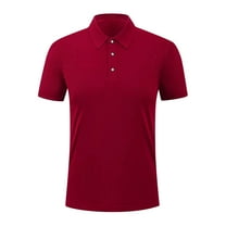CaiJunJia George Polo Shirt,Men's Golf Polo Shirts Short Sleeve Collar Tennis Shirt Color Block Pique Work T-Shirt