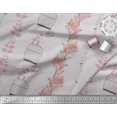 thumbnail image 3 of Soimoi Poly Georgette Fabric Bird,Cage & Floral Artistic Decor Fabric Printed Yard 42 Inch Wide, 3 of 3