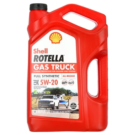 Shell Rotella Gas Truck Full Synthetic Motor Oil 5W-20, 5 Quart
