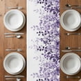 thumbnail image 4 of Table Runner 72 Inches Long for Kitchen Dining, Purple Dresser Scarf Farmhouse, Dining Table Decorations for Wedding/Parties, Eucalyptus Leaves 18 x 72 In, 4 of 8