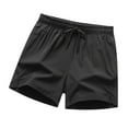 thumbnail image 4 of Pantalones cortos deportivos unisex clásicos con cordón ajustable para baloncesto, entrenamiento, jogging y fútbol. negro L, 4 of 8