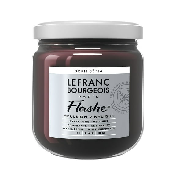 Lefranc & Bourgeois Flashe Matte Artist's Color, 400ml, Sepia Brown