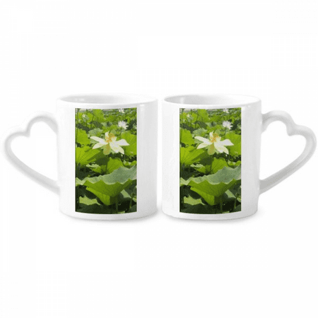 

Withered Lotus Sun Art Deco Fashion Couple Porcelain Mug Set Cerac Lover Cup Heart Handle