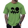 thumbnail image 1 of VBARHMQRT T-Shirt Dossier Thème Imprimé pour Hommes T-Shirt Imprimé Couleur Unie Manches Courtes Vert, 1 of 4