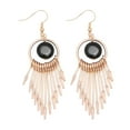 thumbnail image 2 of Hyasfey 1 Pair of Chic Tassel Drop Earrings Classic Stylish Minimalist Design Female Fashion Elegant Tassel Dangle Earrings, 2 of 7