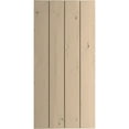 thumbnail image 3 of Ekena Millwork 22"W x 42"H Rustic Four Board Joined Board-n-Batten Knotty Pine Faux Wood Shutters w/No Batten (Per Pair), Primed Tan, 3 of 11
