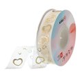 thumbnail image 1 of Cinta de Organza Transparente de 25mm 10 Yardas con Impresión de Corazones Para Regalo y Decoración, 1 of 7