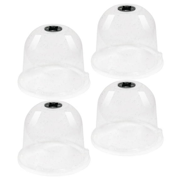 4 Pcs Plant Humidity Dome Mini Garden Cloche Plants Cover Transparent