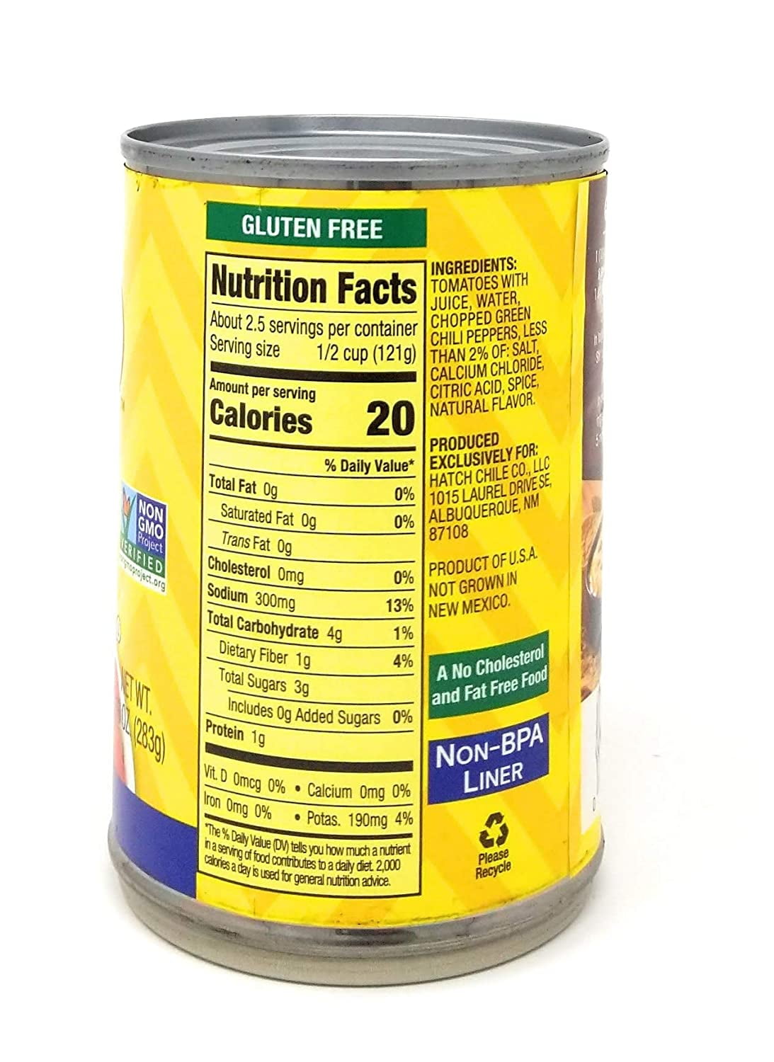 (12 pack) HATCH Diced Tomatoes & Green Chiles, 10oz, Kosher, Gluten Free, Non-GMO Project Certified