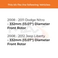 thumbnail image 2 of MAX Advanced Brakes - Front Brake Kit For 2008-2011 Dodge Nitro| Carbon Ceramic Brake Pad and Rotor Kit| Daily Driving OE Replacement Brake Rotors, 2 of 9