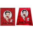 thumbnail image 4 of Betty Boop Fleece Throw Blanket Red and Pink with Character and Silhouettes., 4 of 5