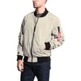 thumbnail image 7 of Victorious Men's Lightweight Contrast MA-1 Bomber Flight Jacket JK752 - Khaki - Large, 7 of 7