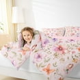 thumbnail image 3 of Manfei Retro Rustic Flower Bedding Comforter Set,Fairy Tale Elf Twin Comforter Sets,Gradient Pink Purple Butterflies Bedding Set For Girl,Super Cozy Room Decor Reversible,2pcs, 3 of 7