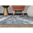 thumbnail image 2 of World Rug Gallery  Distressed Abstract Watercolor Area Rug Blue 9' x 12' 9' x 12' Indoor Living Room, Bedroom, Dining Room Navy, Ivory, Grey Rectangle, 2 of 5