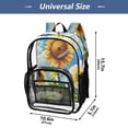thumbnail image 5 of Iauyy Clear Backpack Heavy Duty PVC Transparent Backpack for College Workplace, Sunny Blooms, 5 of 8