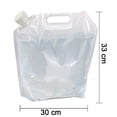 thumbnail image 3 of Contenedor de agua plegable, portador de agua de plástico sin BPA, bolsa de agua plegable para exteriores para deportes, campamentos, equitación y montañismo, 3 of 8